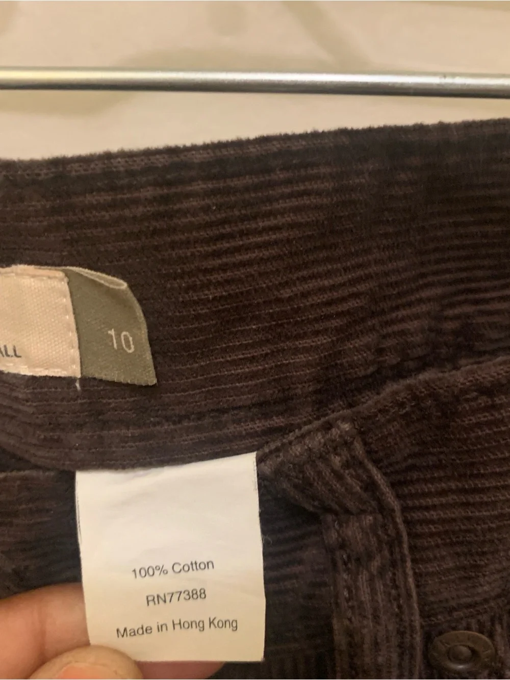 JCrew  women’s size TALL 10 Brown Corduroy Pants - Classic Straight Fit 34 insea